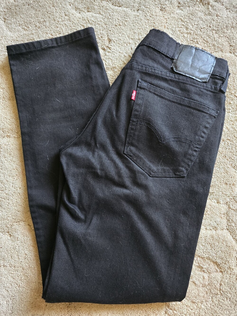 30X32 Black Levi's Men's Slim Straight Jeans